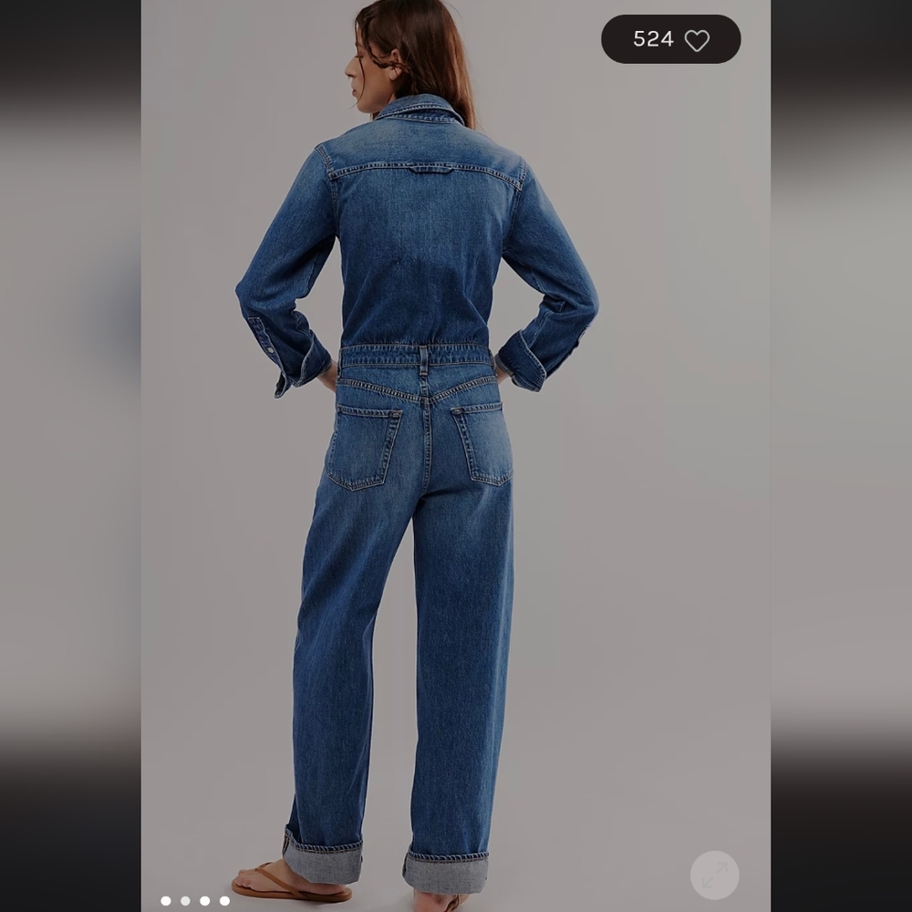 Citizen Of Humanity Maisie Blue Denim Jumpsuit - Picture 2 of 16